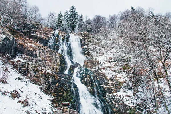 Todtnauer waterfalls at wintertime. — Stock Photo, Image