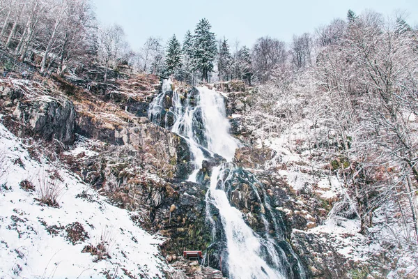 Todtnauer waterfalls at wintertime. — Stock Photo, Image