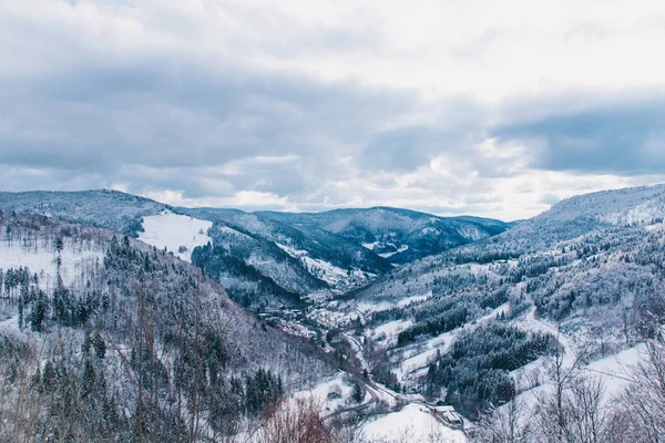 Winter landscape in the mountains.