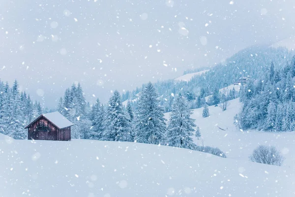 Сніг на пагорбах, у Sattel Люцерн Швейцарії. — стокове фото