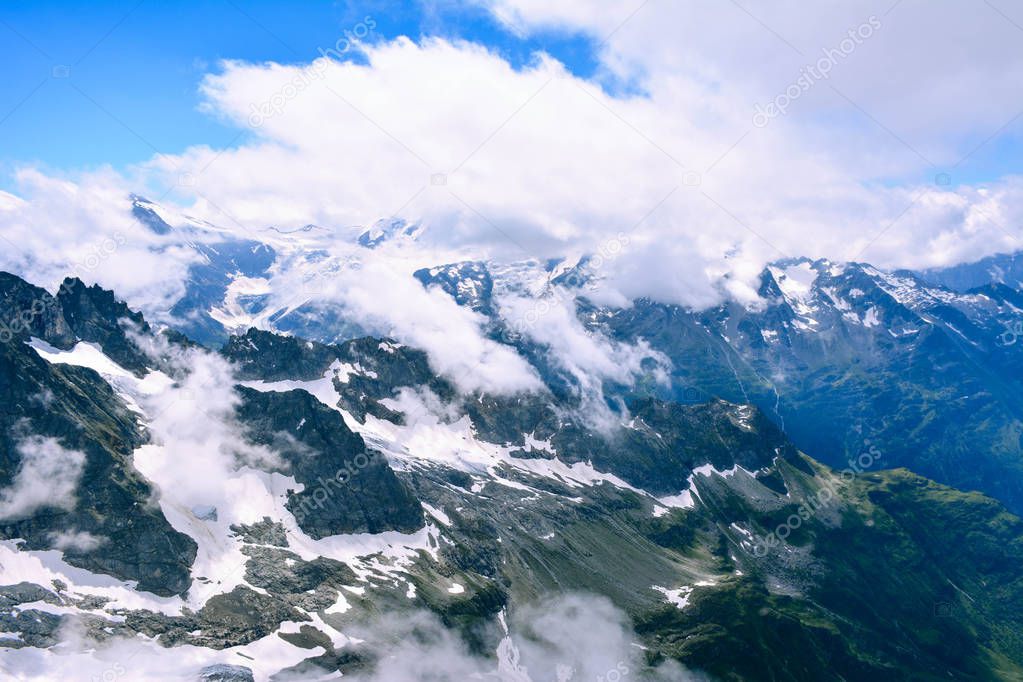 Swiss alps view from mountain Pilatus, Switzerland
