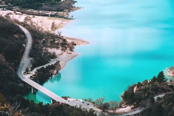 Vacker utsikt över sjön St. Croix i Provence, Frankrike. — Stockfoto