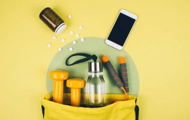 Fitness soyut sağlıklı yaşam konsepti.