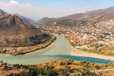 Mtskheta manzarası. Georgia