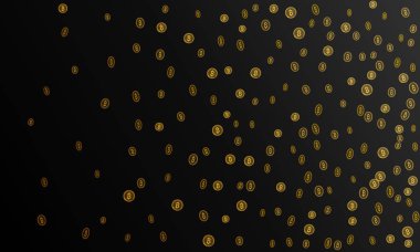 Bitcoins güvenlik iş geçmişi. Bitcoin Kripto incelemesi görselleştirme. İş cüzdan arka plan, güvenlik Döviz Alım Satım, vektör modeli. Kripto sanal ödeme vade. Altın para ticaret