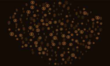 Bitcoins güvenlik iş geçmişi. Bitcoin Kripto incelemesi görselleştirme. İş cüzdan arka plan, güvenlik Döviz Alım Satım, vektör modeli. Kripto sanal ödeme vade. Altın para ticaret