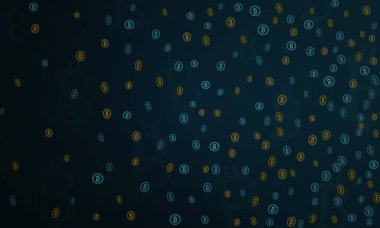 Bitcoins güvenlik iş geçmişi. Bitcoin Kripto incelemesi görselleştirme. İş cüzdan arka plan, güvenlik Döviz Alım Satım, vektör modeli. Kripto sanal ödeme vade. Altın para ticaret