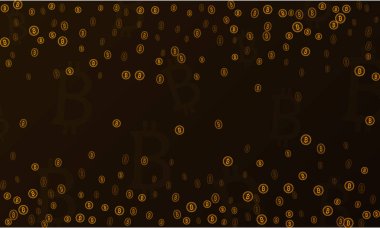 Bitcoins güvenlik iş geçmişi. Bitcoin Kripto incelemesi görselleştirme. İş cüzdan arka plan, güvenlik Döviz Alım Satım, vektör modeli. Kripto sanal ödeme vade. Altın para ticaret