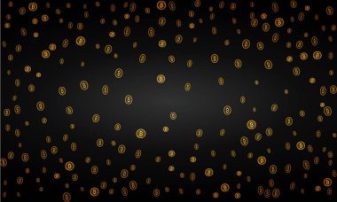 Bitcoins güvenlik iş geçmişi. Bitcoin Kripto incelemesi görselleştirme. İş cüzdan arka plan, güvenlik Döviz Alım Satım, vektör modeli. Kripto sanal ödeme vade. Altın para ticaret