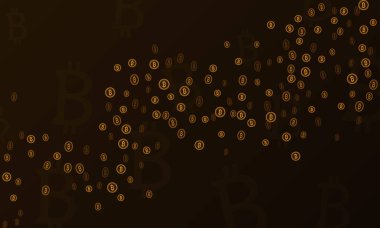 Bitcoins güvenlik iş geçmişi. Bitcoin Kripto incelemesi görselleştirme. İş cüzdan arka plan, güvenlik Döviz Alım Satım, vektör modeli. Kripto sanal ödeme vade. Altın para ticaret