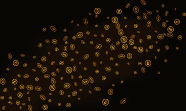 Bitcoins güvenlik iş geçmişi. Bitcoin Kripto incelemesi görselleştirme. İş cüzdan arka plan, güvenlik Döviz Alım Satım, vektör modeli. Kripto sanal ödeme vade. Altın para ticaret