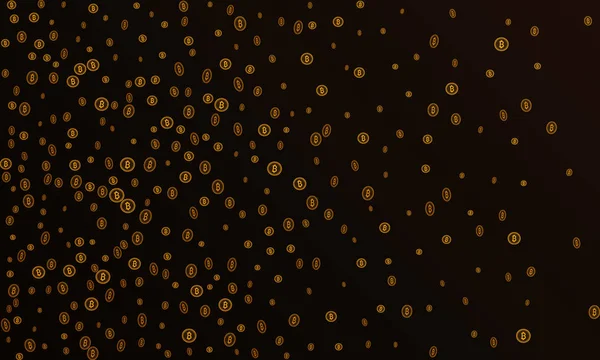 Bitcoins güvenlik iş geçmişi. Bitcoin Kripto incelemesi görselleştirme. İş cüzdan arka plan, güvenlik Döviz Alım Satım, vektör modeli. Kripto sanal ödeme vade. Altın para ticaret