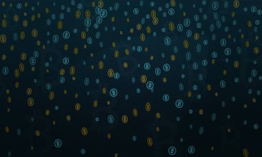 Bitcoins güvenlik iş geçmişi. Bitcoin Kripto incelemesi görselleştirme. İş cüzdan arka plan, güvenlik Döviz Alım Satım, vektör modeli. Kripto sanal ödeme vade. Altın para ticaret