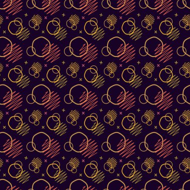 Desen sorunsuz memphis retro tarzı. Soyut vektör sorunsuz arka plan. Memphis geometrik desen vintage pop art şekiller. Modern en az renkli moda grafiği kumaş veya kapak için iyi yazdırmak sanat.