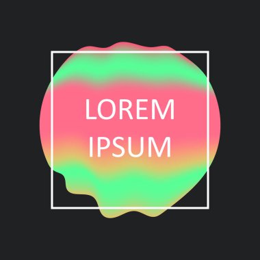 Soyut logo kapak tasarım şablonu. Sıvı renkler. Renkli modern iş vektör marka, kitabı, poster, afiş, katalog, rapor, belge veya herhangi bir sayfa için Trendy kapsar. Boş bir metin alanı.