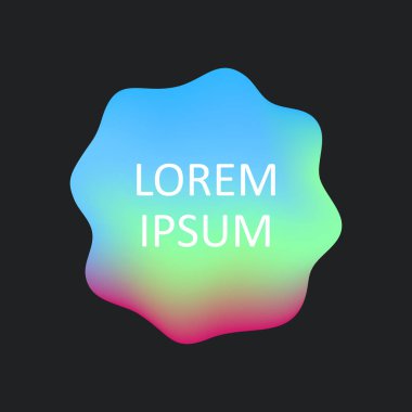 Soyut logo kapak tasarım şablonu. Sıvı renkler. Renkli modern iş vektör marka, kitabı, poster, afiş, katalog, rapor, belge veya herhangi bir sayfa için Trendy kapsar. Boş bir metin alanı.