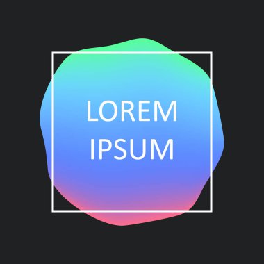 Soyut logo kapak tasarım şablonu. Sıvı renkler. Renkli modern iş vektör marka, kitabı, poster, afiş, katalog, rapor, belge veya herhangi bir sayfa için Trendy kapsar. Boş bir metin alanı.