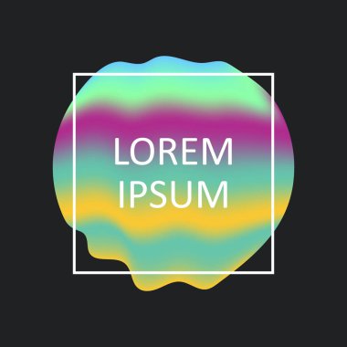 Soyut logo kapak tasarım şablonu. Sıvı renkler. Renkli modern iş vektör marka, kitabı, poster, afiş, katalog, rapor, belge veya herhangi bir sayfa için Trendy kapsar. Boş bir metin alanı.