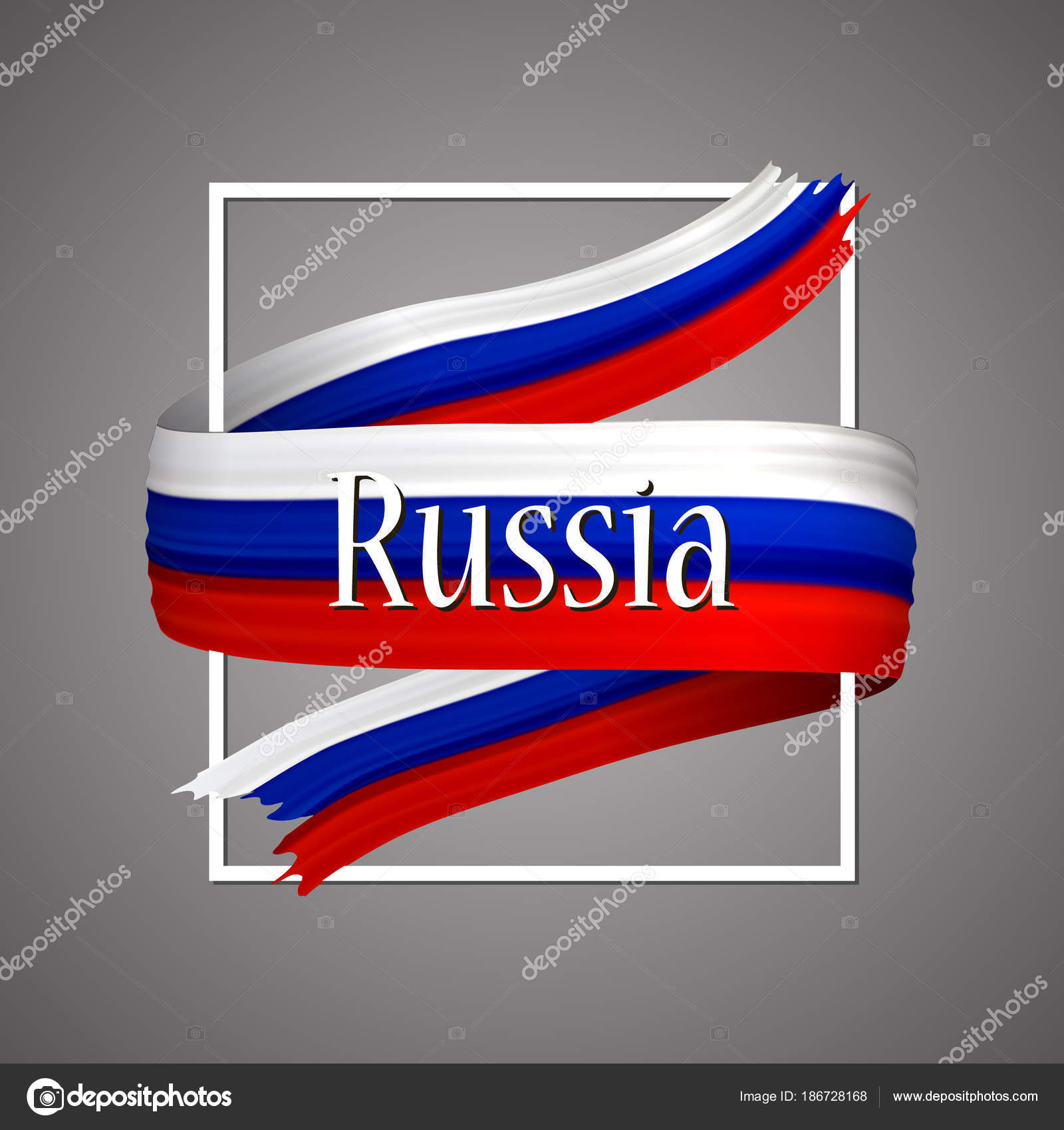 Russian Federation Flag Official National Colors Russia 3d Realistic Ribbon Isolated Waving Vector Glory Flag Stripe Sign Vector Illustration Background Icon Emoji Design With Frame Vector Image By C Chiken Brave