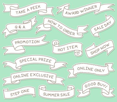 El ile yazılmış iletiler ile elle çizilmiş şerit afiş koymak