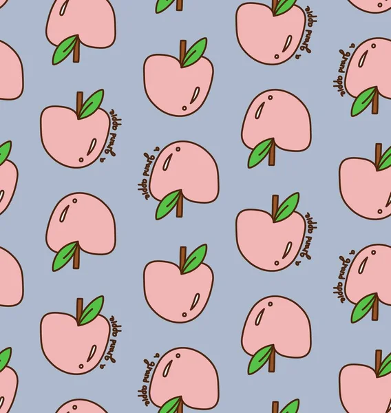 Pink Apple Seamless Pattern