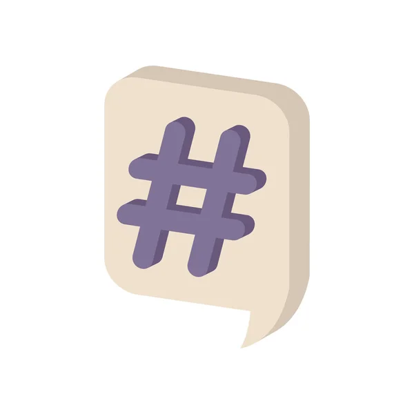 Εικονίδιο Hashtag Φυσαλίδα Λόγου Επίπεδος Διάνυσμα Εικονιδίου Μέσων Κοινωνικής Δικτύωσης — Διανυσματικό Αρχείο