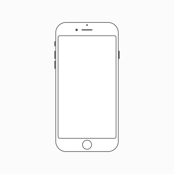 Boş Akıllı Telefon Şablonu Düz Vektörü