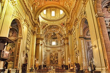 Roma, İtalya, 11 Nisan 2016: İç mekanlar ve mimari detay