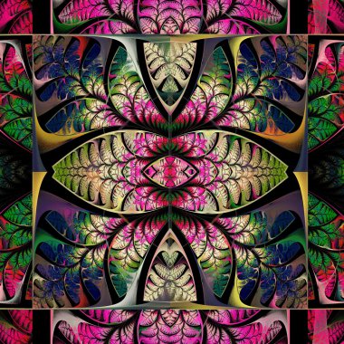 Çok renkli desen yaprak. Koleksiyon - ağaç bitki örtüsü. Y