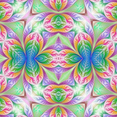 Fraktal tasarım çiçek deseni. Yaratıcı tasarım, sanat bir