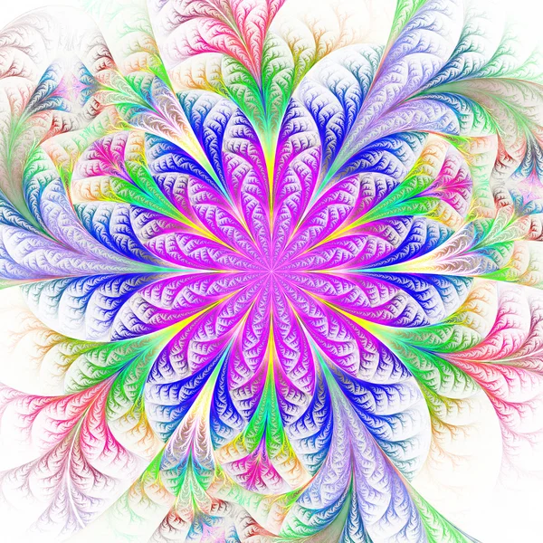 Bela flor fractal multicolorida. Coleção - patte gelado — Fotografia de Stock