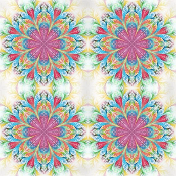 Belo padrão de flor sem costura em design fractal. Obra para — Fotografia de Stock