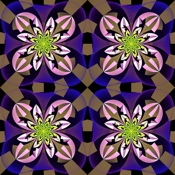 Різнокольоровий симетричний візерунок з геометричним орнаментом. Артві — стокове фото