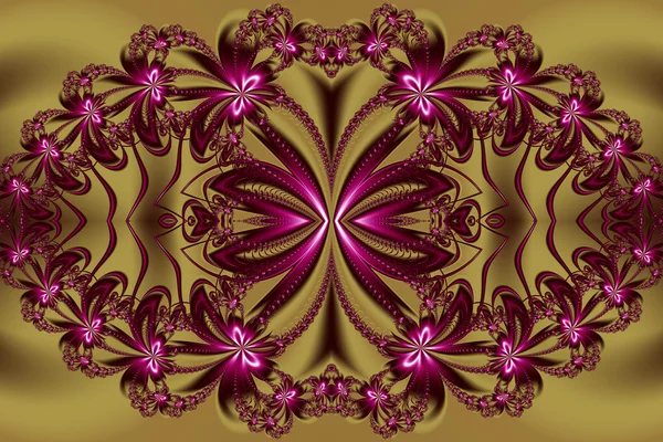 Patrón fractal de flor. Se puede utilizar para invitaciones, cuaderno —  Fotos de Stock