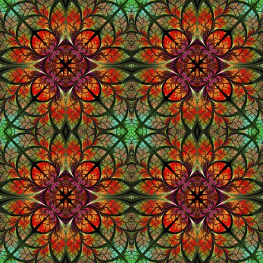 Çok renkli desen yaprak. Koleksiyon - ağaç bitki örtüsü. Y