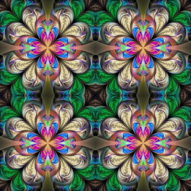 Muhteşem sorunsuz arka planda fraktal tasarım. Koleksiyon - fro