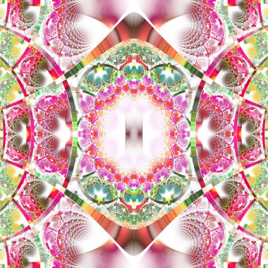 Güzel fraktal desen parlak şeritler ile. Koleksiyon - Ren