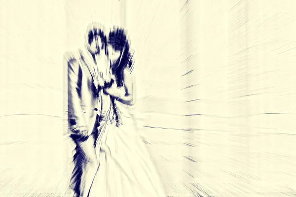 Matrimonio. Filtro di sfocatura effetto zoom radiale applicato, arguzia — Foto Stock