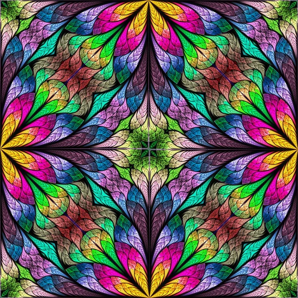 Patrón floral multicolor en estilo vitral. Usted c —  Fotos de Stock