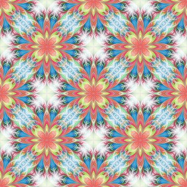  Fraktal dizaynda çiçek deseni. Yaratıcı tasarım, sanat ve eğlence için sanat. 