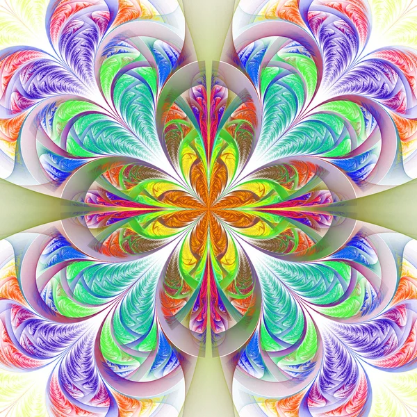 Hermosa flor fractal multicolor. Colección - patte helada —  Fotos de Stock