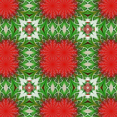 Vitray pencere stili güzel sorunsuz çiçek deseni.