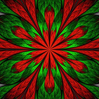 Güzel çiçek desen vitray pencere stili. Şunları yapabilirsiniz 