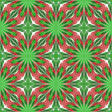 Vitray pencere stili güzel sorunsuz çiçek deseni.