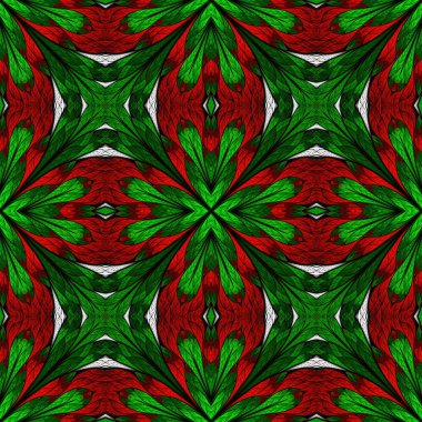 Vitray pencere stili güzel sorunsuz çiçek deseni.