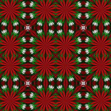 Vitray pencere stili güzel sorunsuz çiçek deseni.