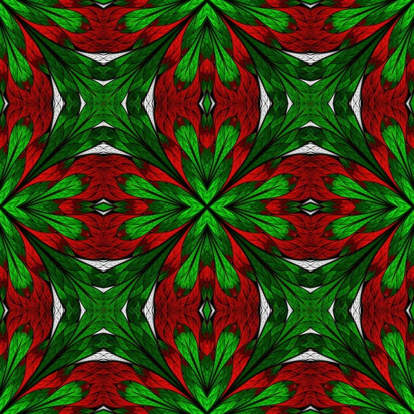 Vitray pencere stili güzel sorunsuz çiçek deseni.