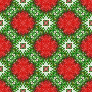 Vitray pencere stili güzel sorunsuz çiçek deseni.