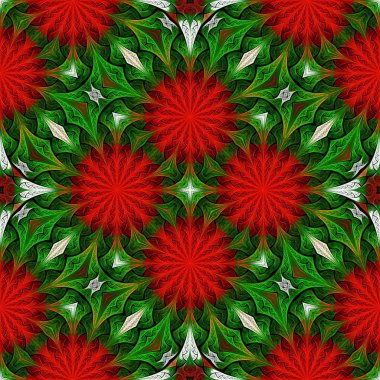 Vitray pencere stili güzel sorunsuz çiçek deseni.