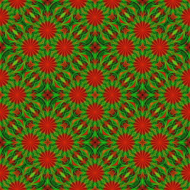 Vitray pencere stili güzel sorunsuz çiçek deseni.